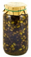 Маслины Таджаски с зеленью в оливковом масле Э/В Frantoio di Sant'Agata d'Oneglia, 3 кг