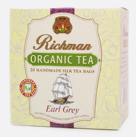 Черный цейлонский органический крупнолистовой чай с ароматом бергамота Richman, 20 пакетиков