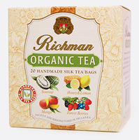 Черный цейлонский органический среднелистовой чай с ароматом манго, лесных ягод, соусепа, мёда и лимона Richman, 20 пакетиков