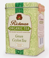 Зеленый цейлонский органический крупнослистовой чай Young Hyson Richman в жестяной банке, 100 г
